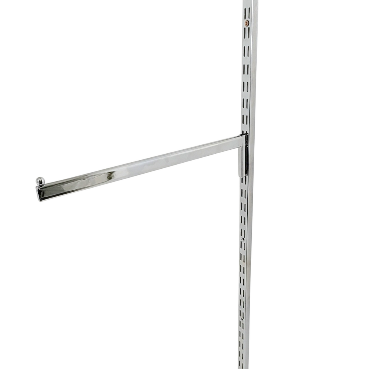 Chrome Straight Arm For Twin Slot Uprights For Retail Display Shopfittings