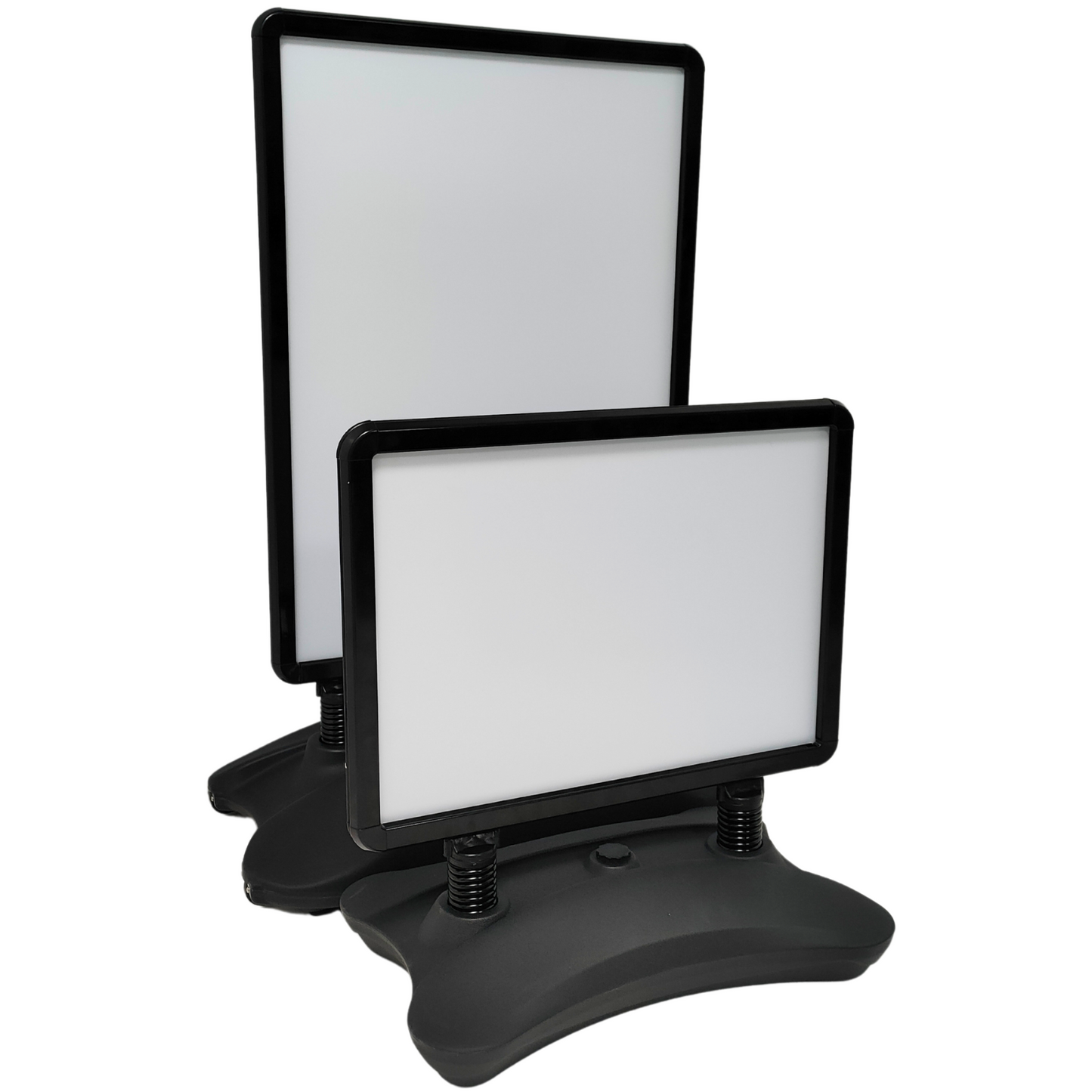 Black Heavy Duty Silver Pavement Sign Waterbase A1&A2 Outdoor Poster Display Stand