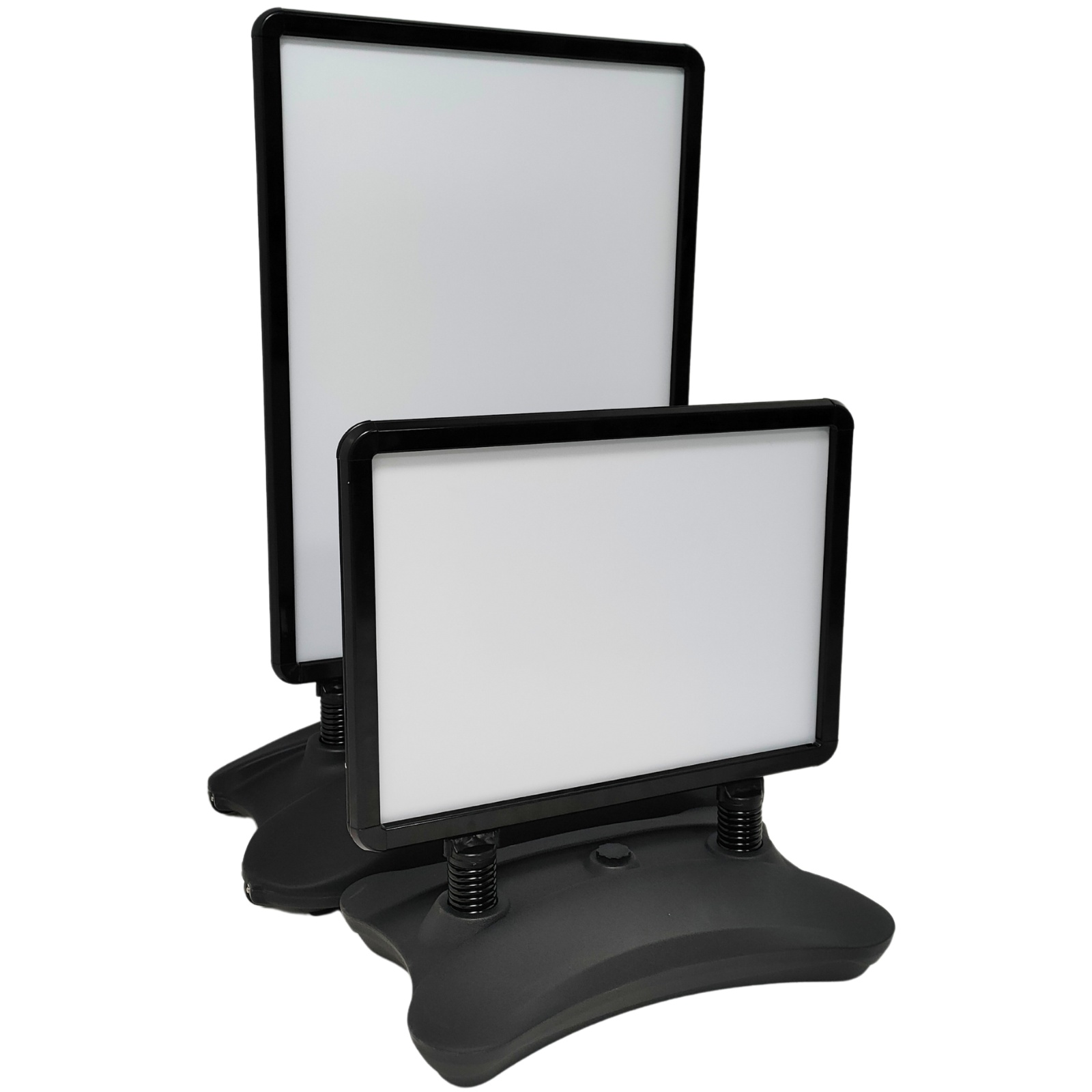 Black Heavy Duty Silver Pavement Sign Waterbase A1&A2 Outdoor Poster Display Stand
