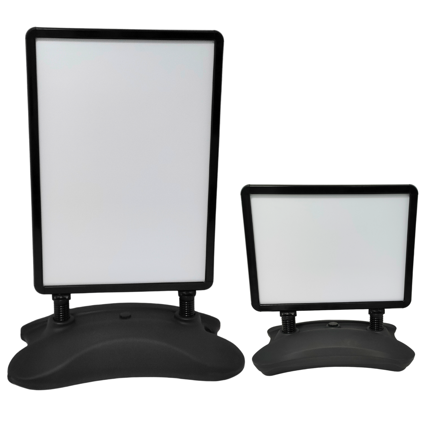 Black Heavy Duty Silver Pavement Sign Waterbase A1&A2 Outdoor Poster Display Stand