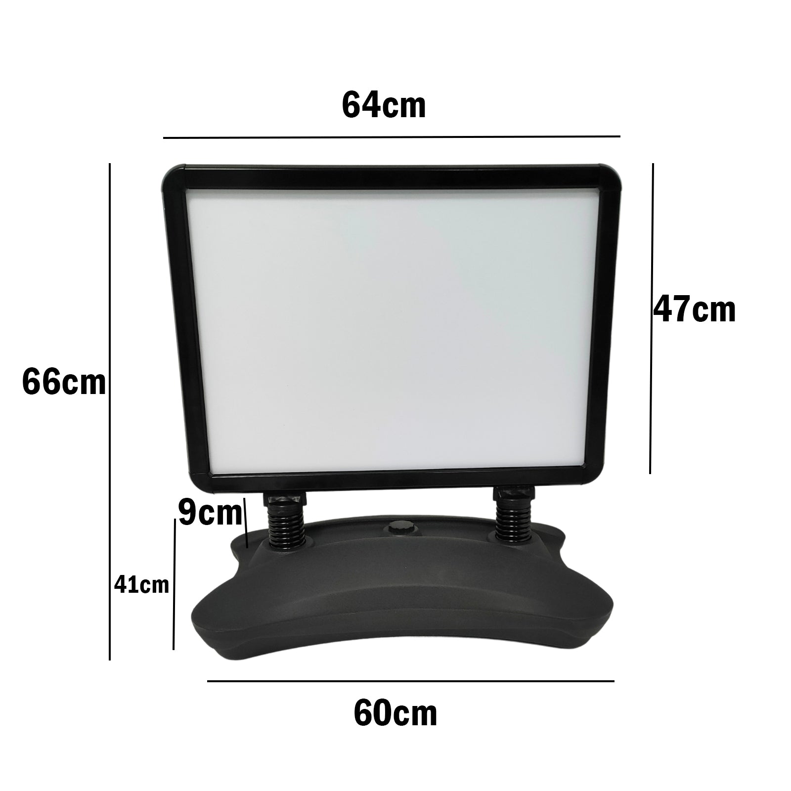 Black Heavy Duty Silver Pavement Sign Waterbase A1&A2 Outdoor Poster Display Stand