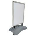 Heavy Duty Silver Pavement Sign Waterbase A-board, Outdoor Poster Display Stand