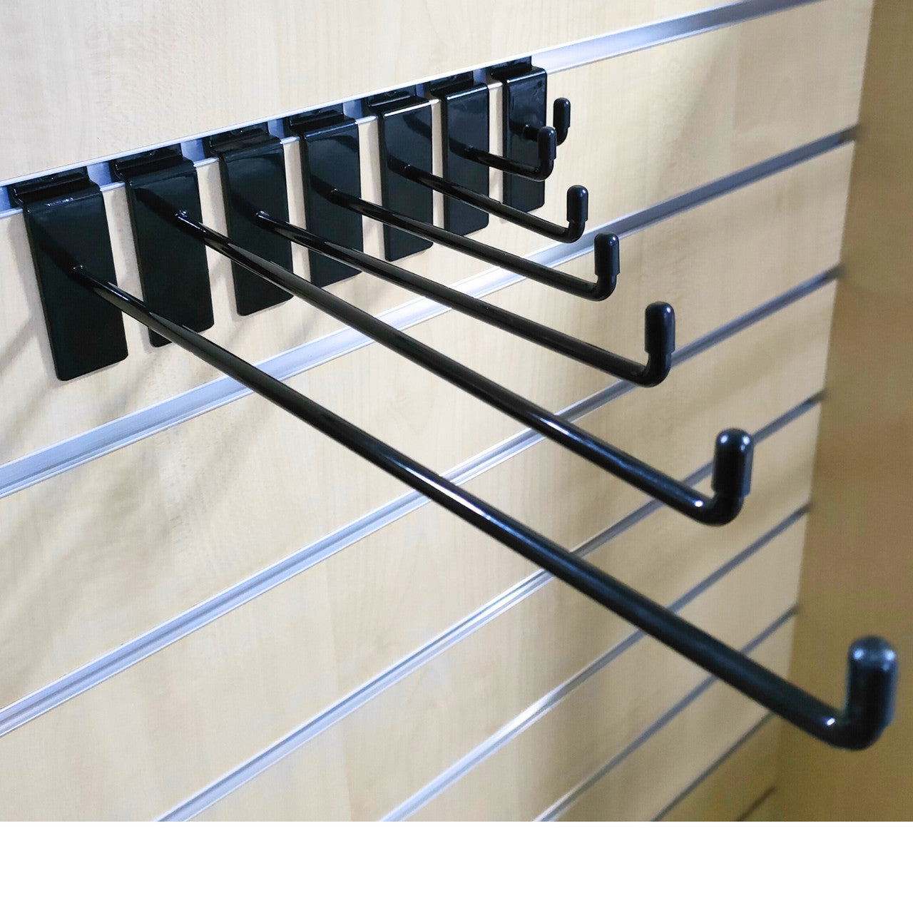 Black Slatwall Hooks Accessory Single Prong Shop Display