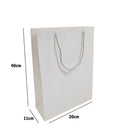 White Paper Carrier Bags with Rope Handles – Various Sizes and Matt Finishes