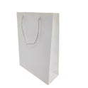 White Paper Carrier Bags with Rope Handles – Various Sizes and Matt Finishes