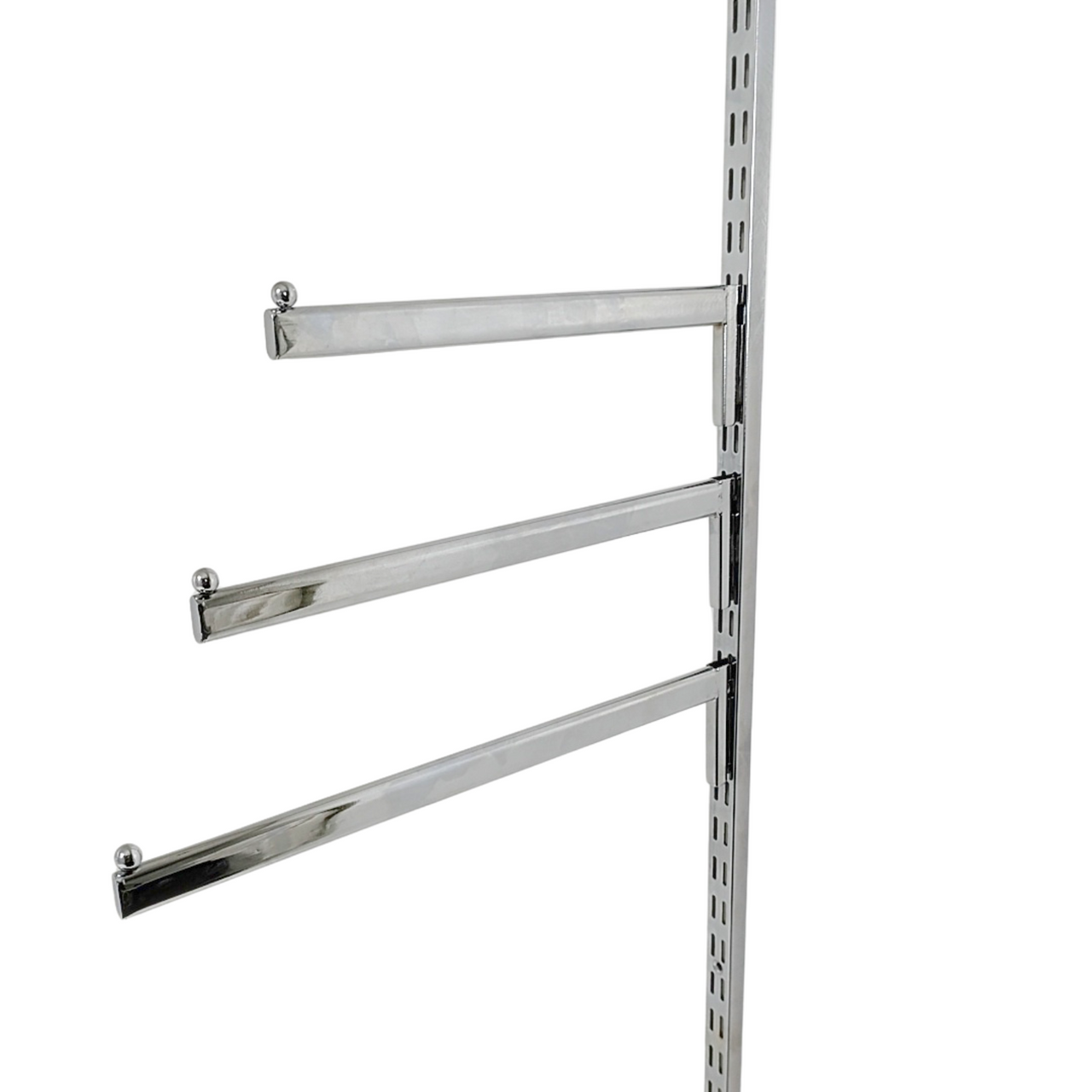 Chrome Straight Arm For Twin Slot Uprights For Retail Display Shopfittings