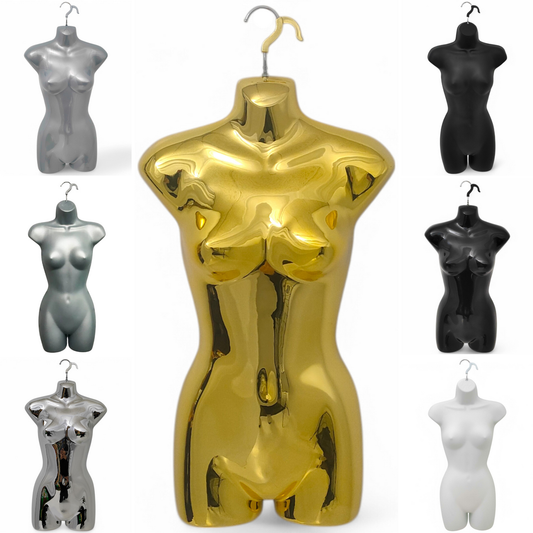 BOX OF 10  Female Hanging Full Body Mannequin Form Top Quality Torso Display Bust