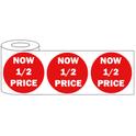 500x 45mm Round Adhesive Now 1/2 Price & 1/2 Marked Price Promotional Stickers