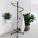 Black Spiral Clothes Rail Display Stand with Castors