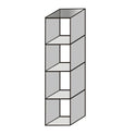 New Toughen Glass Cube Display Set Counter Top or Free standing Displays SIZE 4