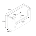 Outdoor Business  Card Holder Wall Mounted with dimensions
