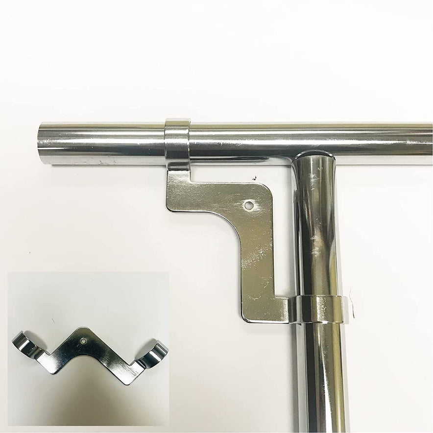 Panel Support Diameter New Clothes Garment Rail Walk In Wardrobe Chrome Tubing Hanging Rail System