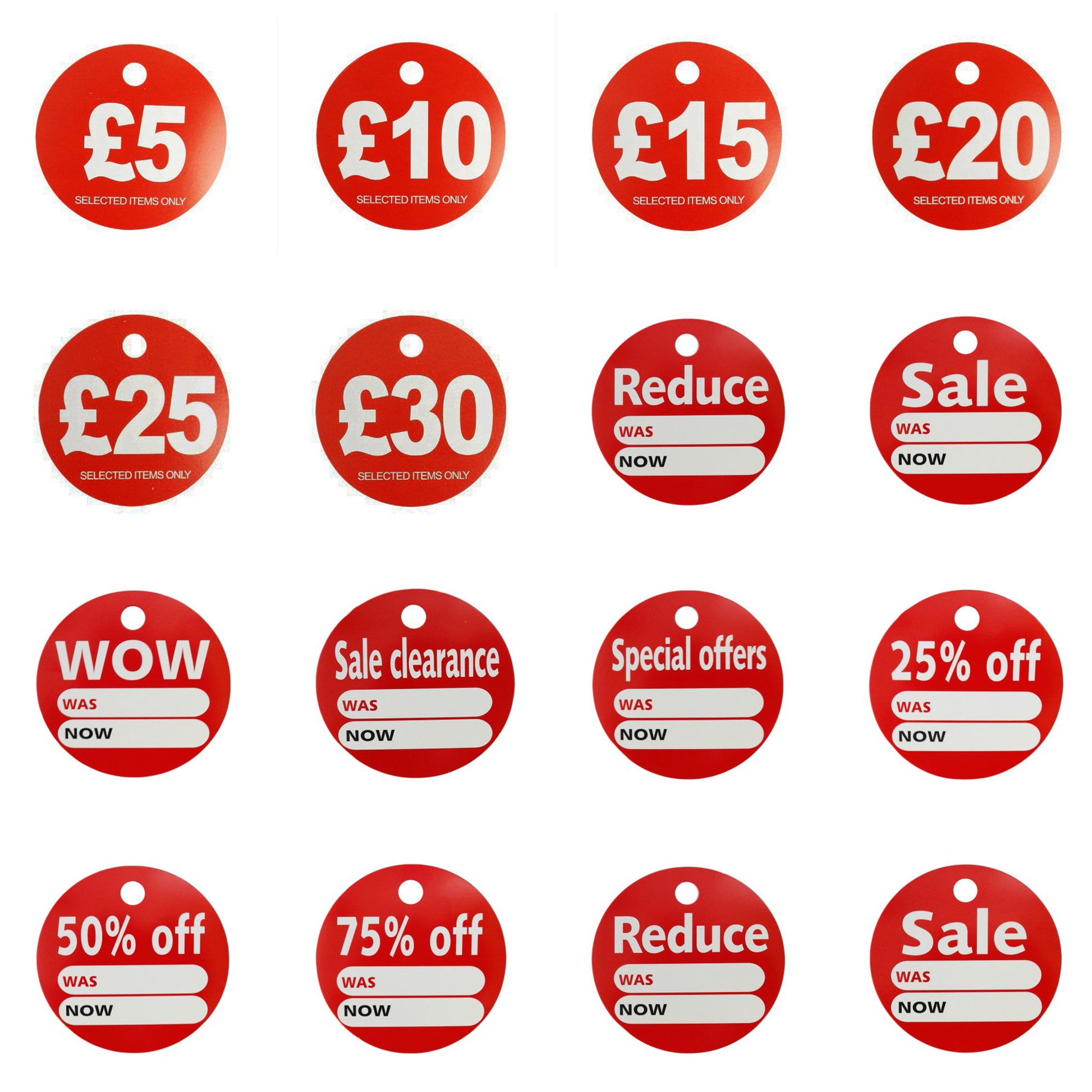 100x Round Sale Reduce Special Offer Card Hanger Swing Special OfferTicket