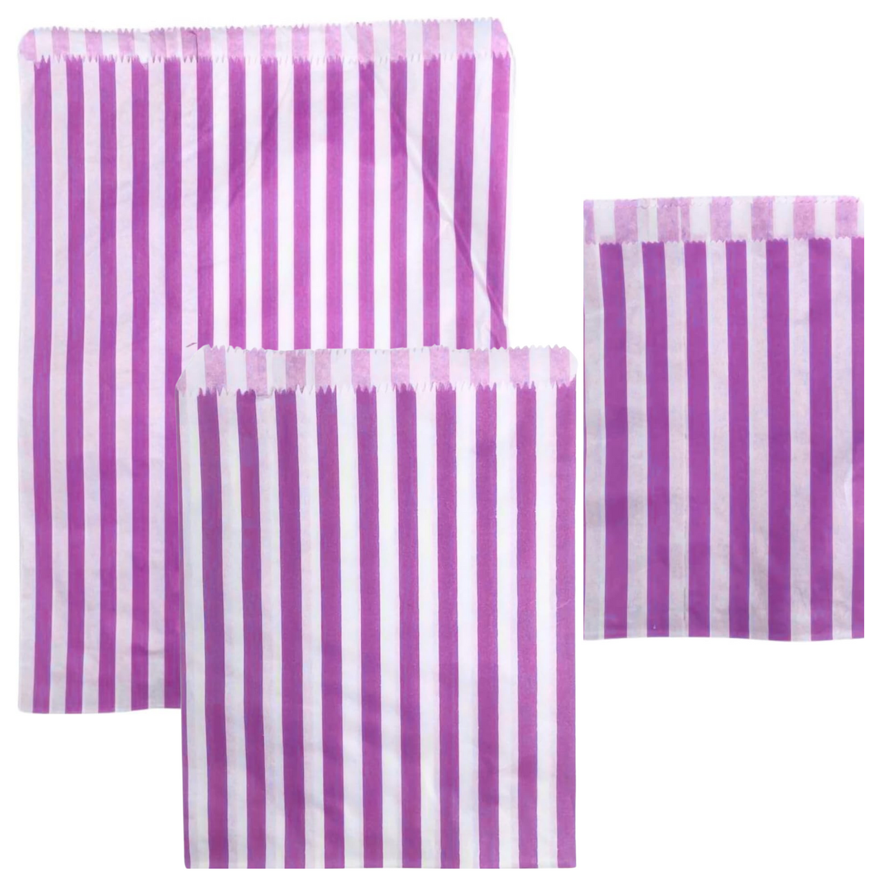 1000x  Candy Stripe Paper Bags