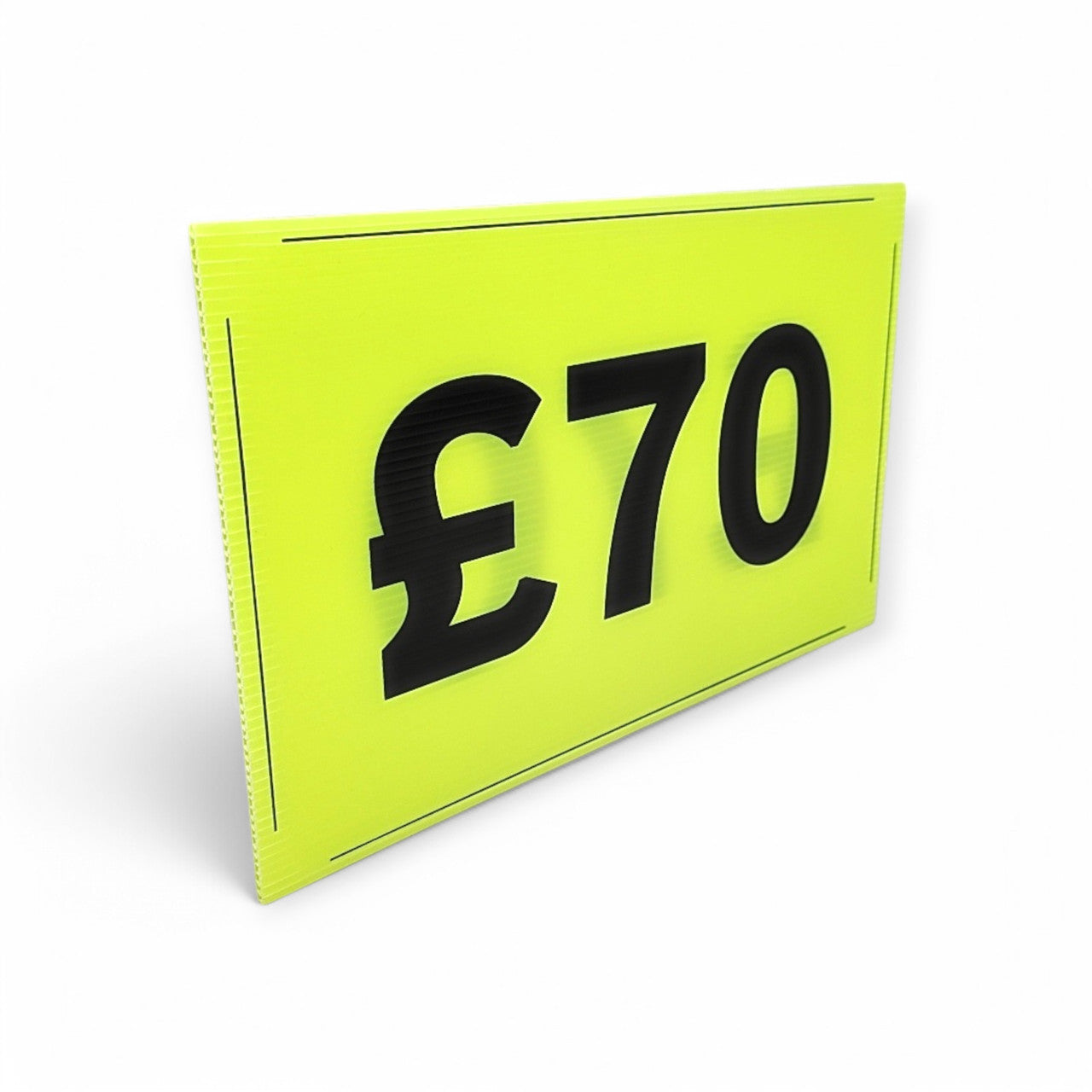 Black & Green Correx Market Price Sale Card Signs – Double-Sided Waterproof Display Boards