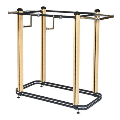 Oak Cladded Twinslot 4-way Floor Display Rail 1400mm H X 1003mm W