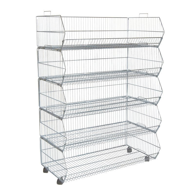 5 x Tier Stackable Display Baskets-100cm