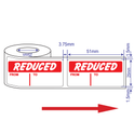 500x 50mm Rectangle Adhesive Reduced From/To Promotional Stickers
