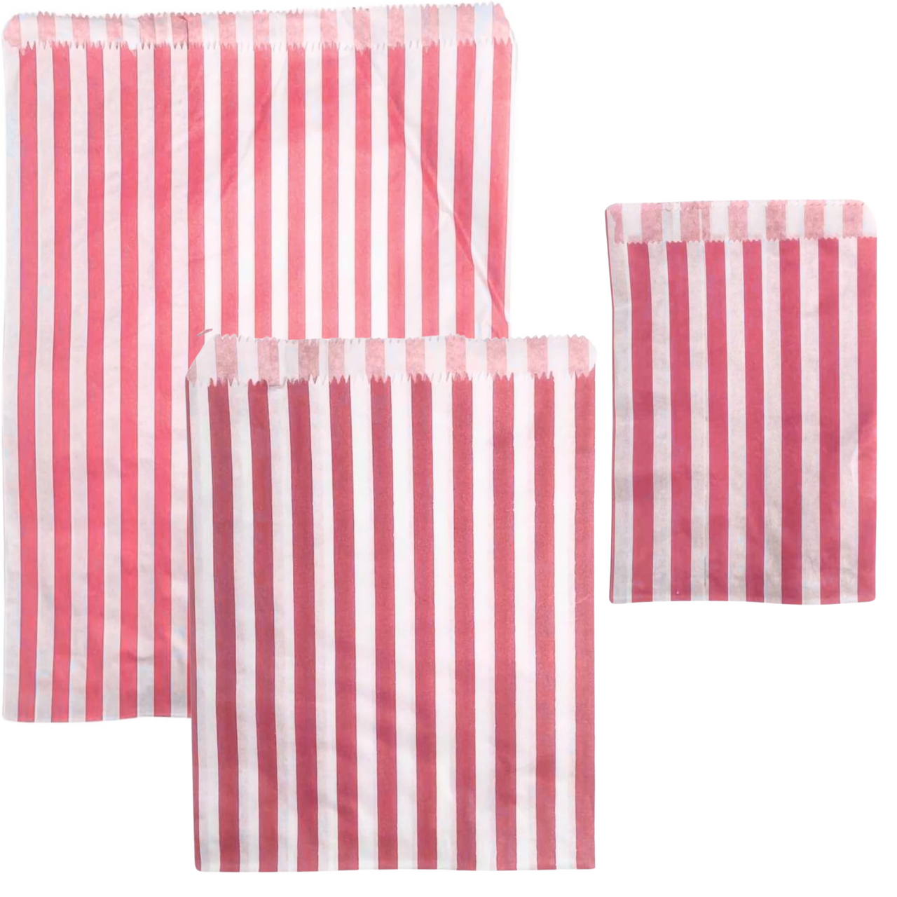 1000x  Candy Stripe Paper Bags