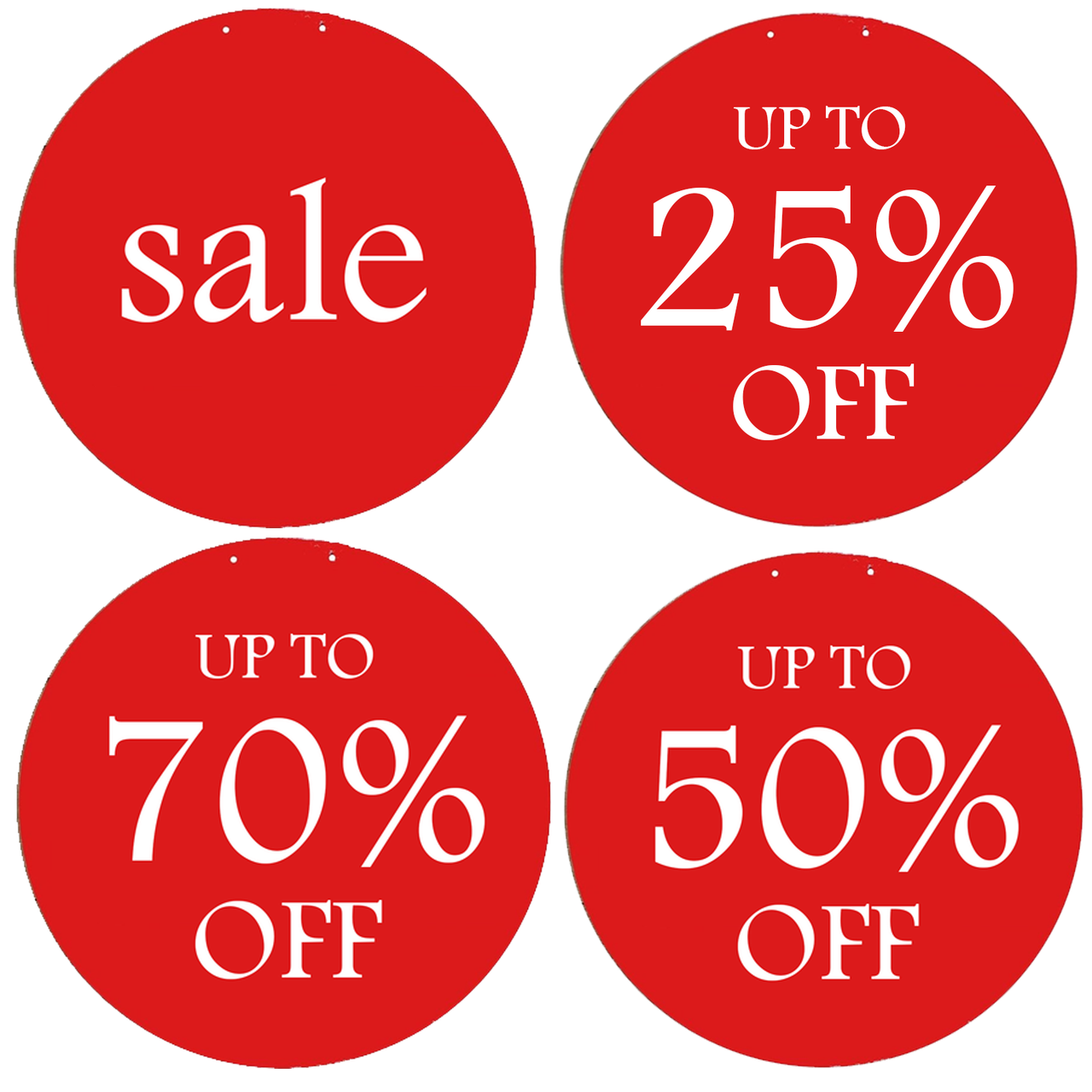 SALE & UP TO % OFF Double-Sided Hanging Sign