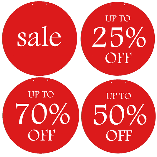 SALE & UP TO % OFF Double-Sided Hanging Sign