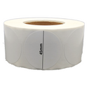 500x Round White Self-Adhesive Retail Labels - 45mm