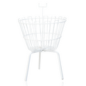 White Round Dump Bin Basket Retail Merchandising Display Storage Bin 55cm Dia
