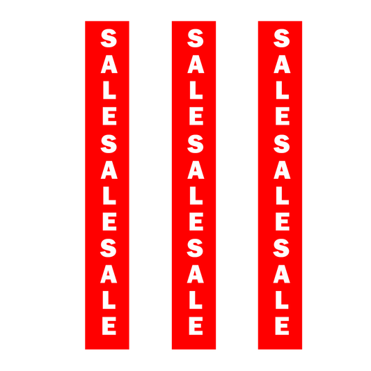 Vertical SALE SALE SALE Poster Window Display Sign- Pack of 3