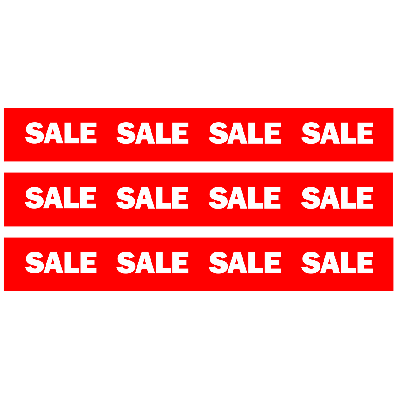 SALE SALE SALE Poster Window Display Sign- Pack of 3