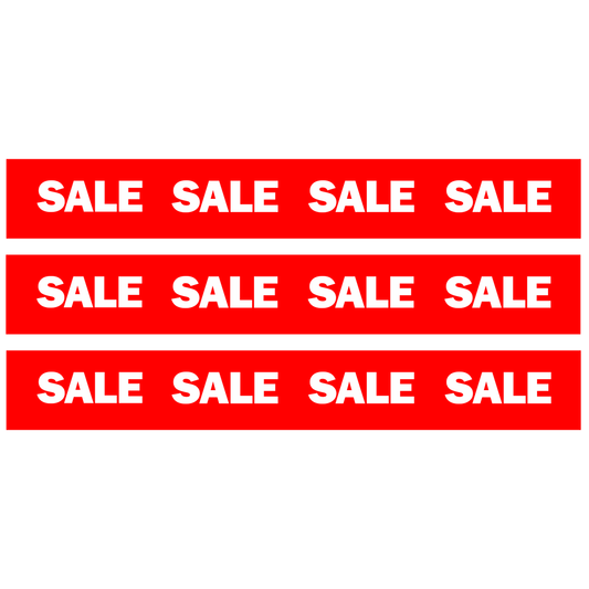 SALE SALE SALE Poster Window Display Sign- Pack of 3