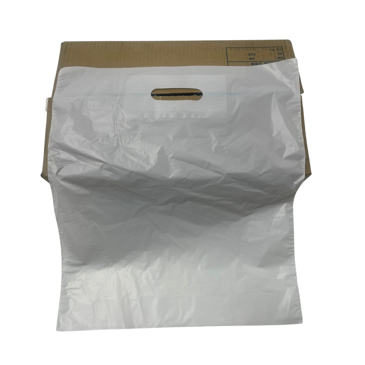 Our 15" x 18" Strong White Patch Handle Plastic Carrier Bag combines durability and elegance, with reinforced handles for easy carrying. Perfect for any retail setting, it ensures a secure and stylish transport of your products.