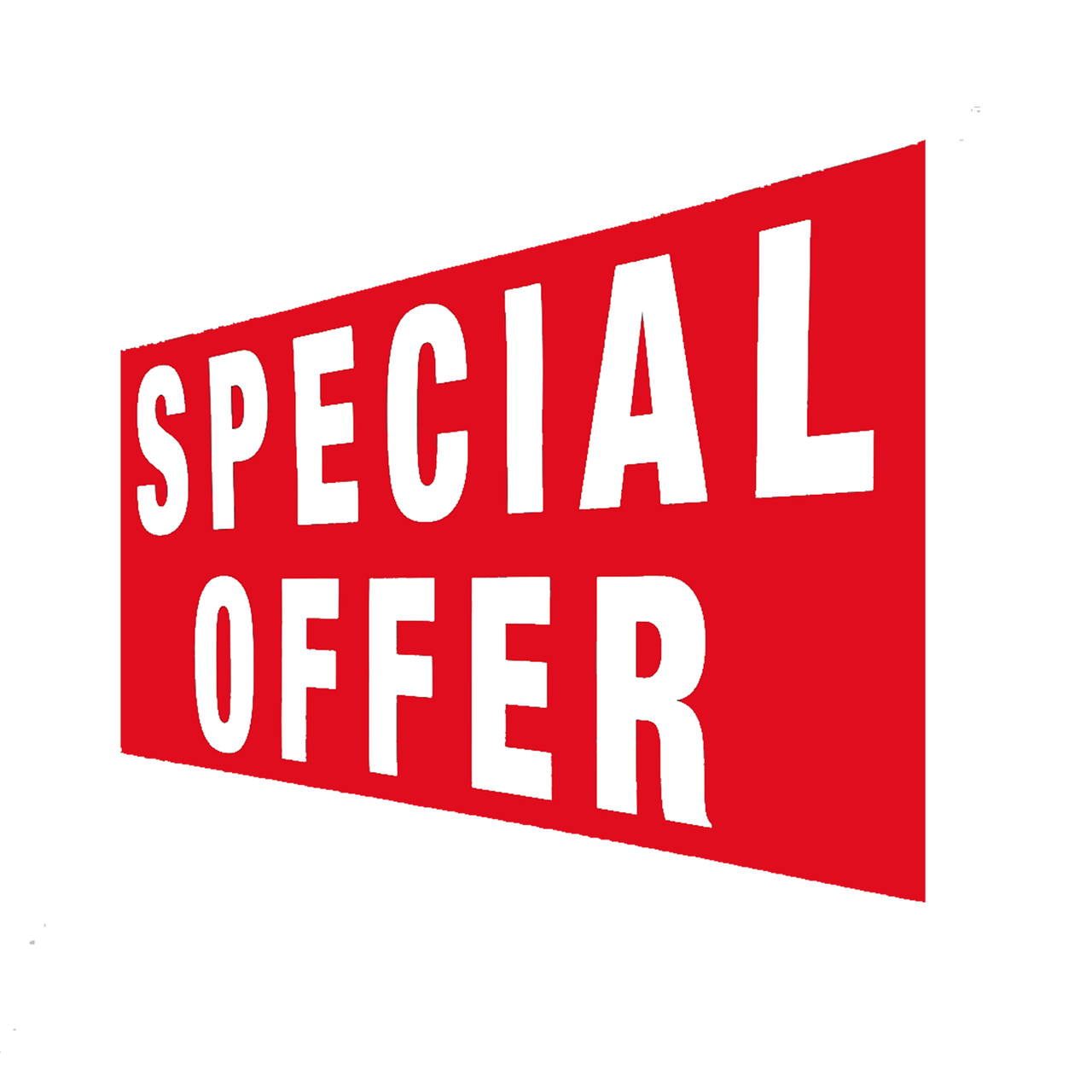 Large "Special Offer" poster with a vibrant red background and bold white text that reads "Special Offer." The clear and high-contrast design ensures visibility from a distance, making it ideal for storefronts, windows, and indoor displays. Sized at 110cm x 55cm, this eye-catching sign is perfect for promoting discounts, sales, and special deals in retail environments. Durable for frequent use, it captures customer attention effectively, enhancing promotional visibility and driving foot traffic.