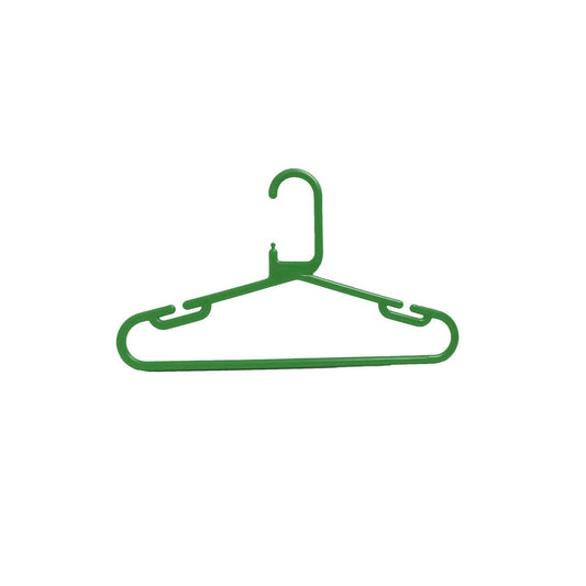 100x  Green Strong Heavy Duty Plastic Kids Baby Hangers, Suit,trouser Garment Clothes Hanger