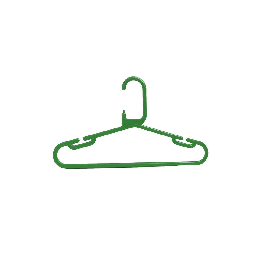 100x  Green Strong Heavy Duty Plastic Kids Baby Hangers, Suit,trouser Garment Clothes Hanger
