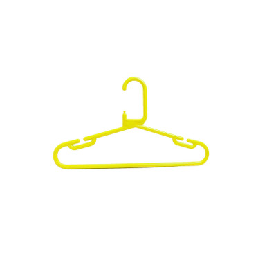 100x  Yellow Strong Heavy Duty Plastic Kids Baby Hangers, Suit,trouser Garment Clothes Hanger