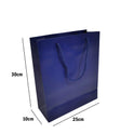 Blue Paper Carrier Bags with Rope Handles – Various Sizes and Matt Finishes