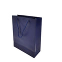 Blue Paper Carrier Bags with Rope Handles – Various Sizes and Matt Finishes
