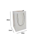 White Paper Carrier Bags with Rope Handles – Various Sizes and Matt Finishes