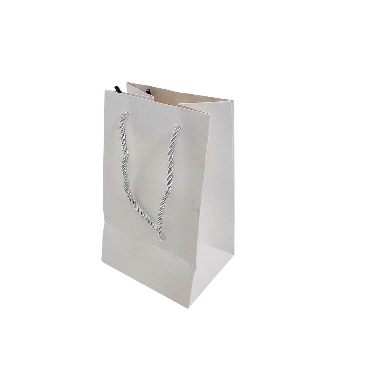 White Paper Carrier Bags with Rope Handles – Various Sizes and Matt Finishes
