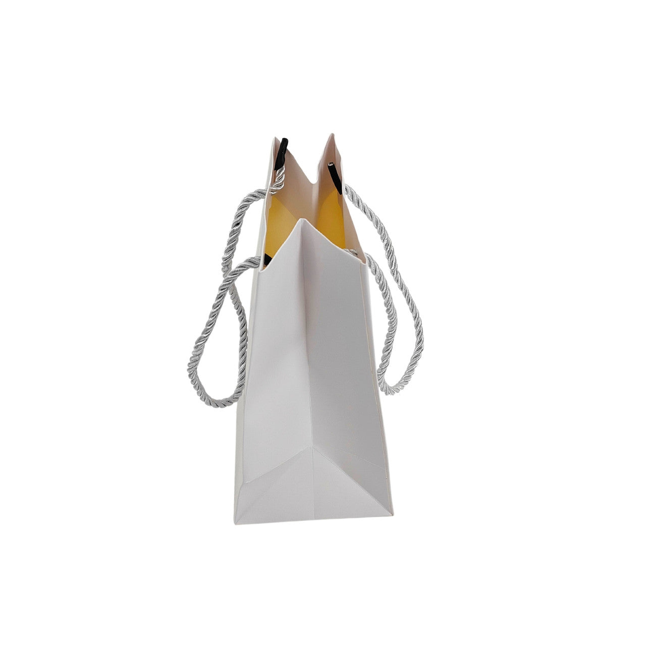 White Paper Carrier Bags with Rope Handles – Various Sizes and Matt Finishes