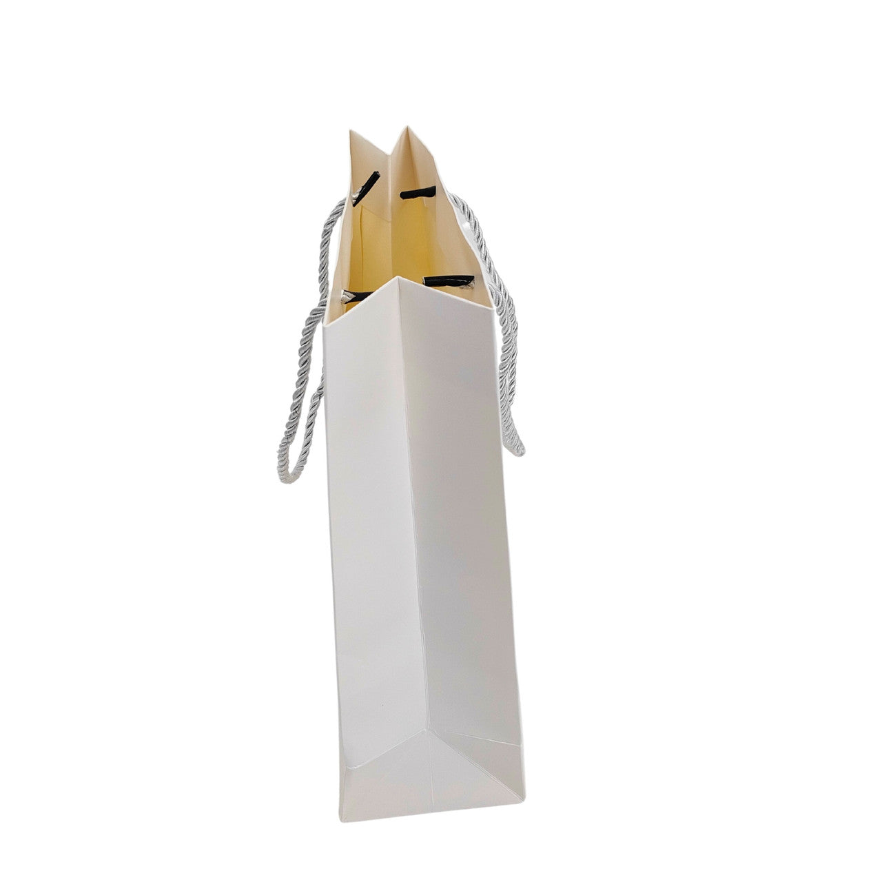 White Paper Carrier Bags with Rope Handles – Various Sizes and Matt Finishes