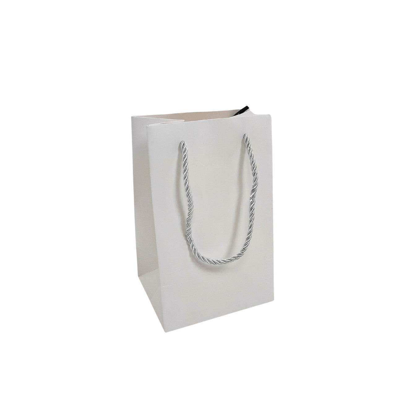 White Paper Carrier Bags with Rope Handles – Various Sizes and Matt Finishes