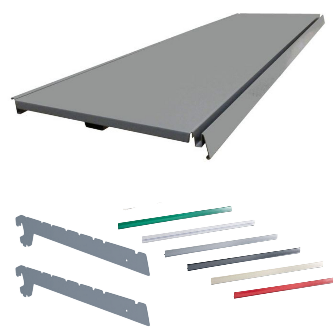 Silver Shelves For Retail Shelving - W66.5cm