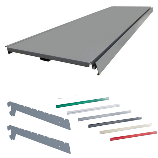 Silver Shelves For Retail Shelving - W80m