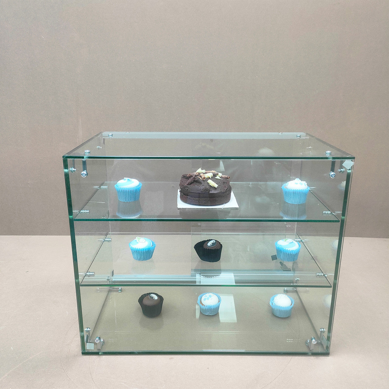 New Heavy Duty Countertop Ambient Glass Sweet Food Display Cabinet Case
