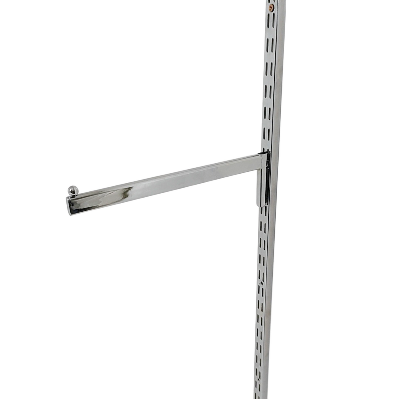 Chrome Straight Arm For Twin Slot Uprights For Retail Display Shopfittings