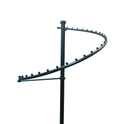 Black Spiral Clothes Rail Display Stand