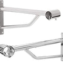 3ft Long Pole +2 Brackets+2 Plastic End Caps-Super Heavy Duty Chrome Plated Wall Mounted Garment Clothes Rail Hanging Shop Display Tubing Rack Diameter Of Pole
