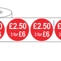 500 x45mm Red Price Adhesive Stickers - Quantity Discount