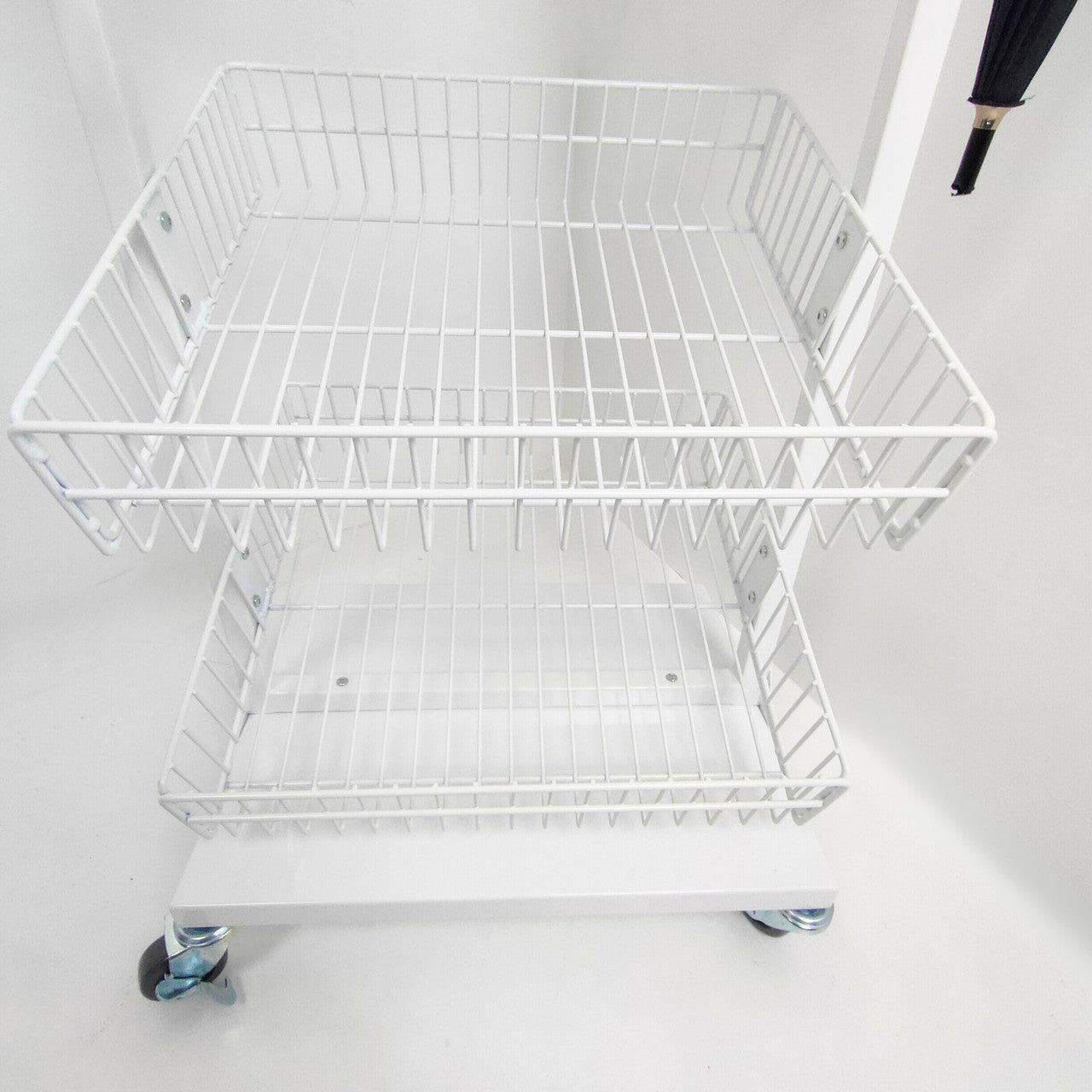 White Umbrella Stand Metal Floor Rack Display for Retail Stores keychain Stand